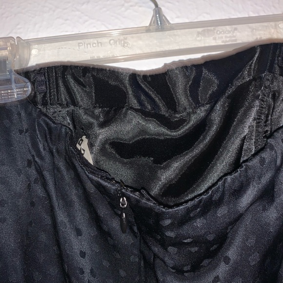 WHBM Black Strapless 💯% Silk Confetti Dot Dress - Picture 12 of 15